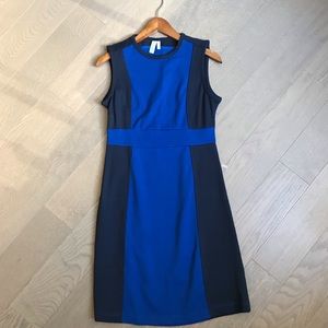 Sahalie Blue and Black Sleeveless Dress